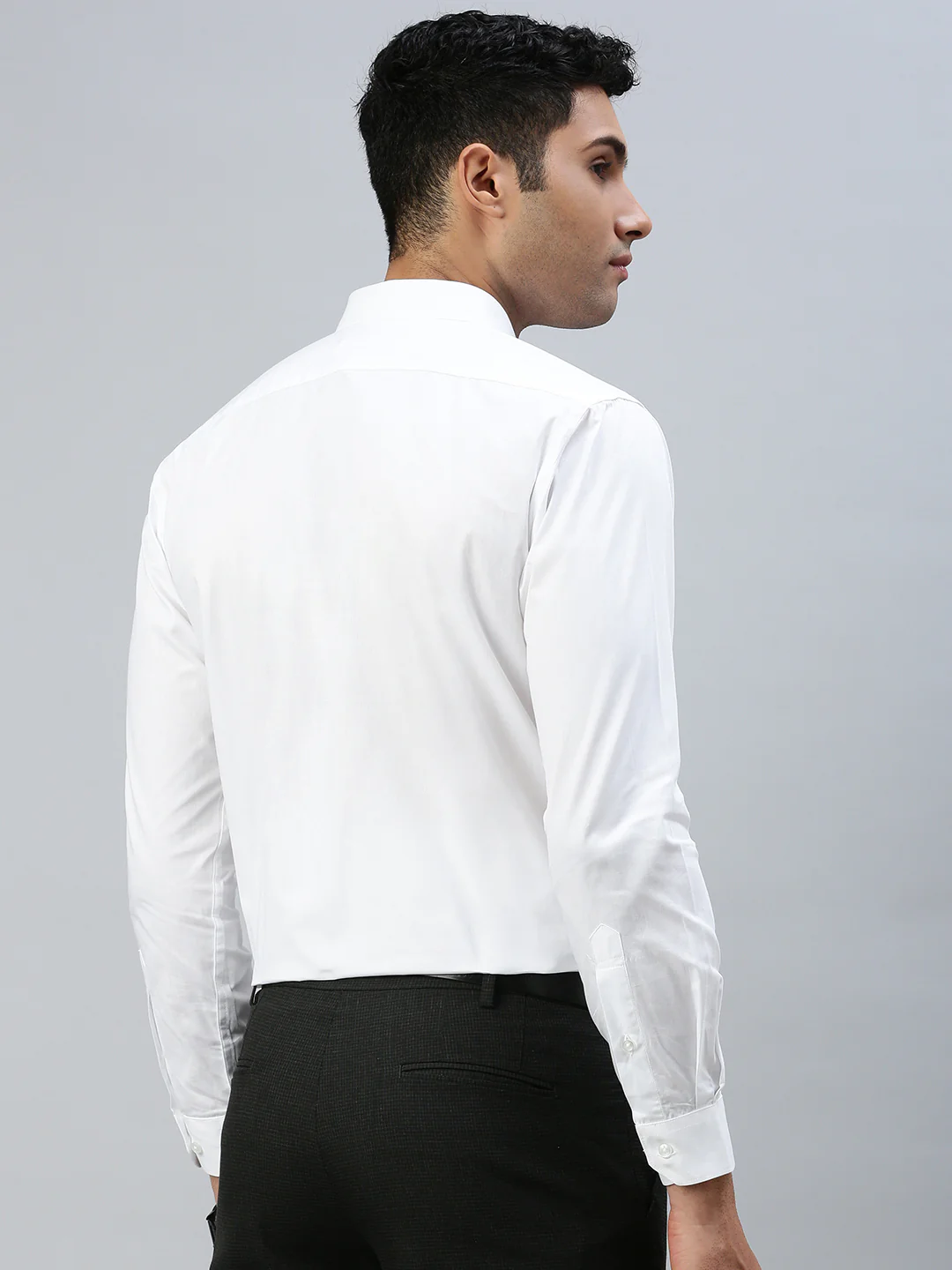 Men 100% Cotton White Full Sleeves Shirt Winner (2 Pcs Pack) - Image 4