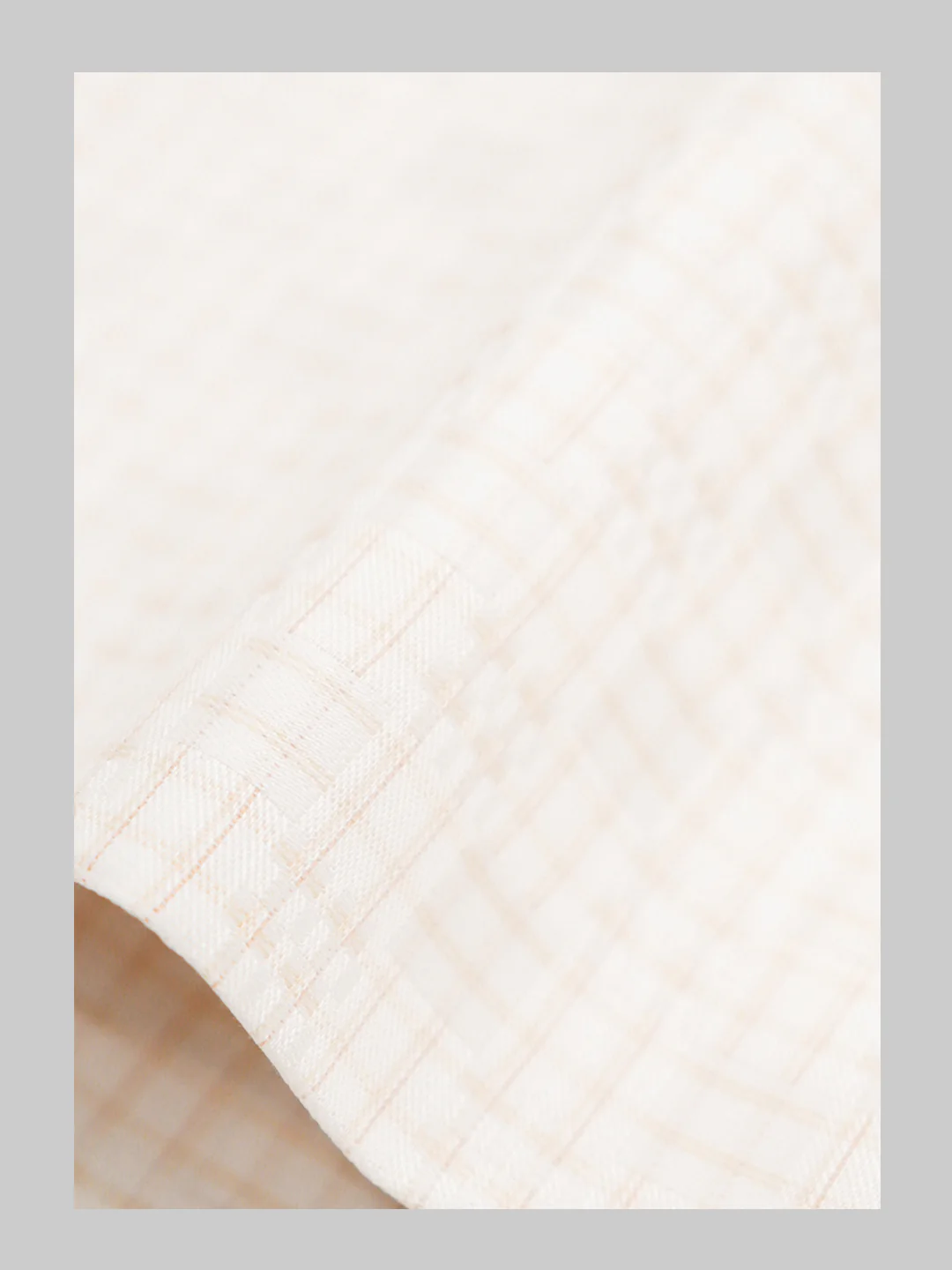 Men 100% Giza Cotton Checked White with Brown Shirt Fabric Jackpot - Image 4