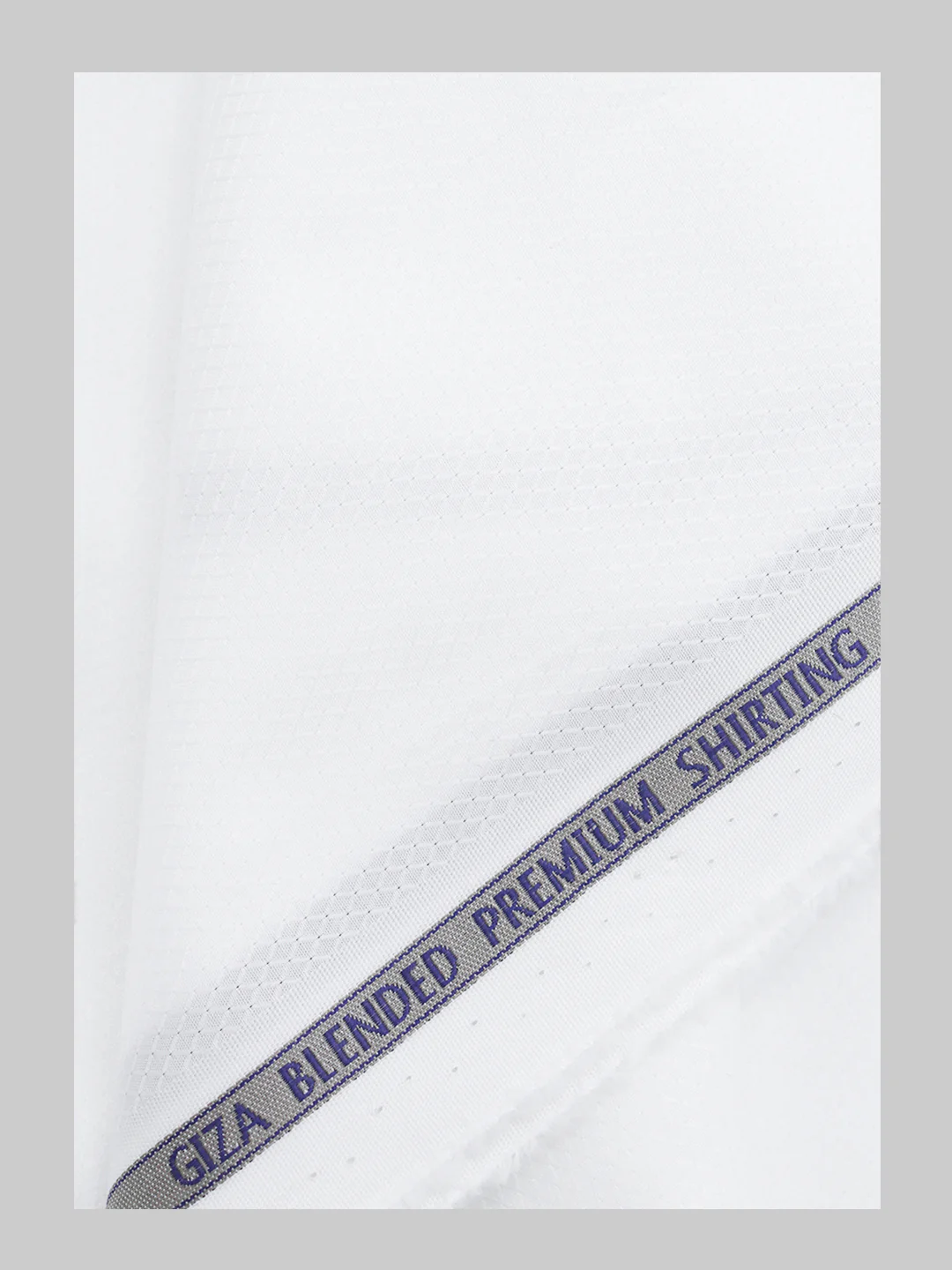 Men 100% Giza Cotton Self Design White Shirt Fabric Mosco Dobby C03 - Image 3