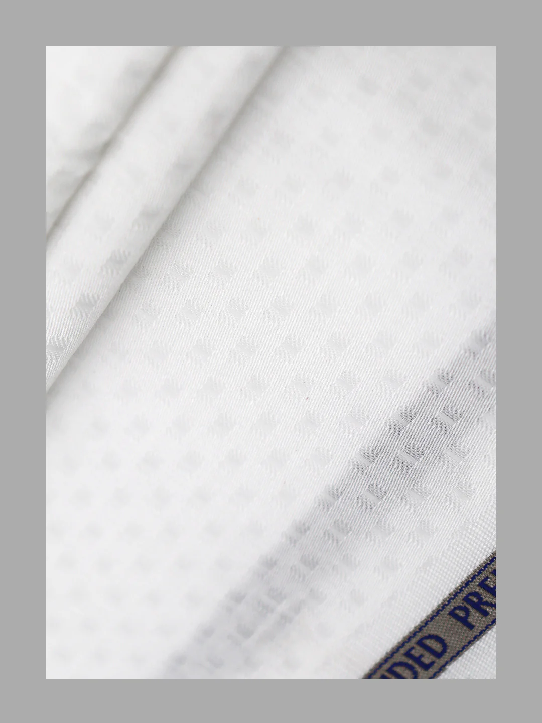 Men 100% Giza Cotton Self Design White Shirt Fabric Mosco Dobby C33 - Image 2