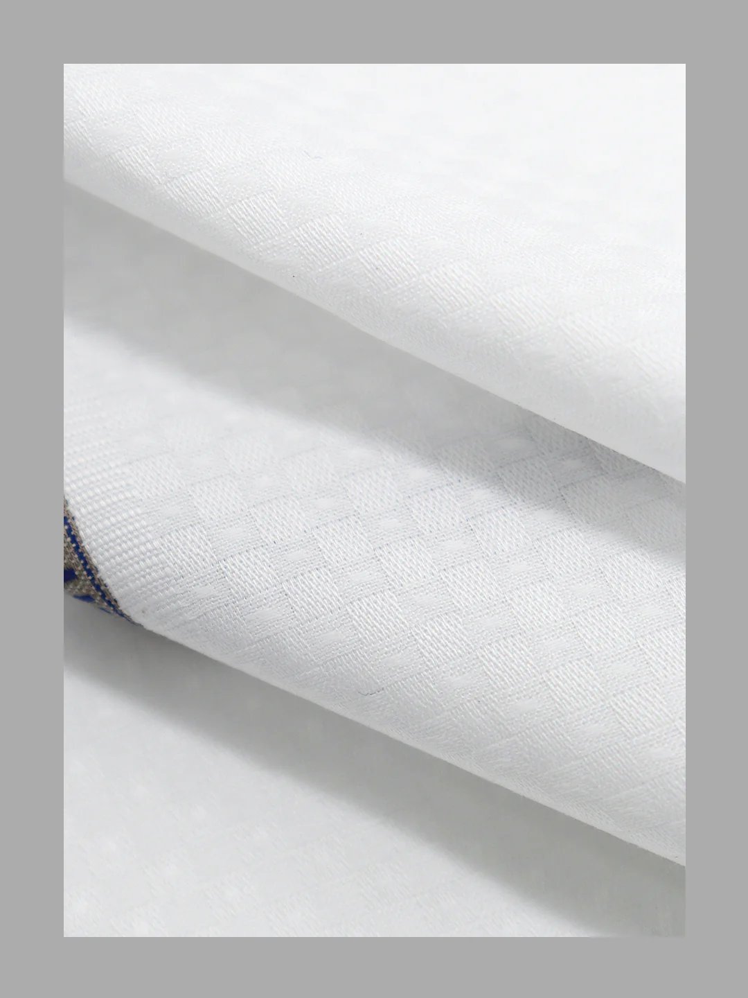 Men 100% Giza Cotton Self Design White Shirt Fabric Mosco Dobby C34 - Image 2