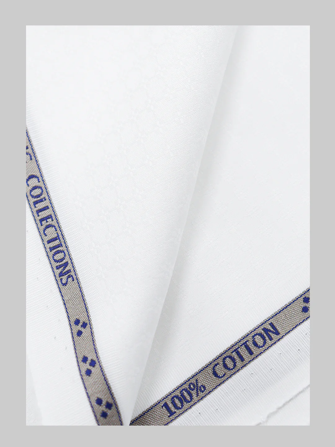 Men 100% Giza Cotton Self Design White Shirt Fabric Mosco Dobby C35 - Image 4