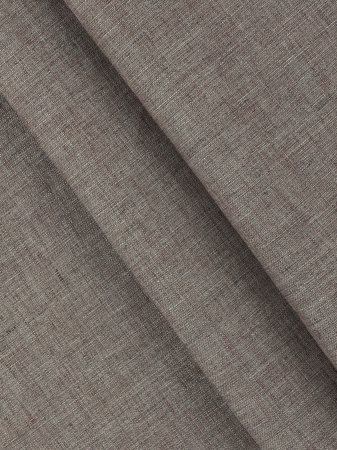 Men 100% Pure Linen Dark Brown Plain Shirt Fabric - Image 2