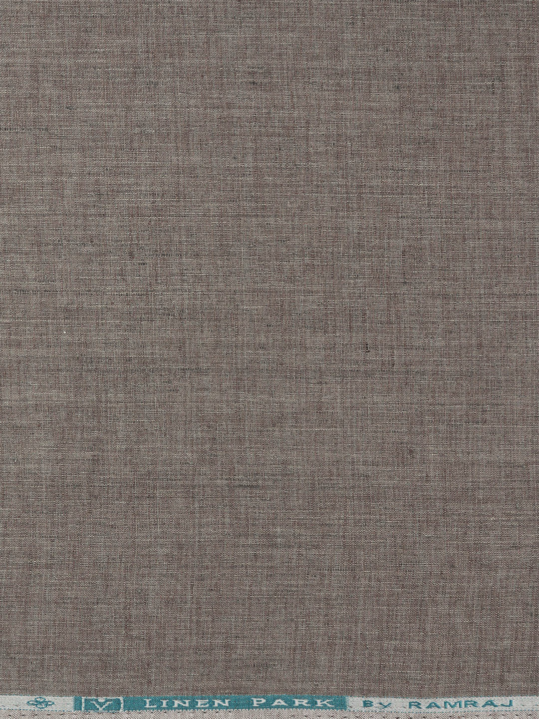 Men 100% Pure Linen Dark Brown Plain Shirt Fabric - Image 3