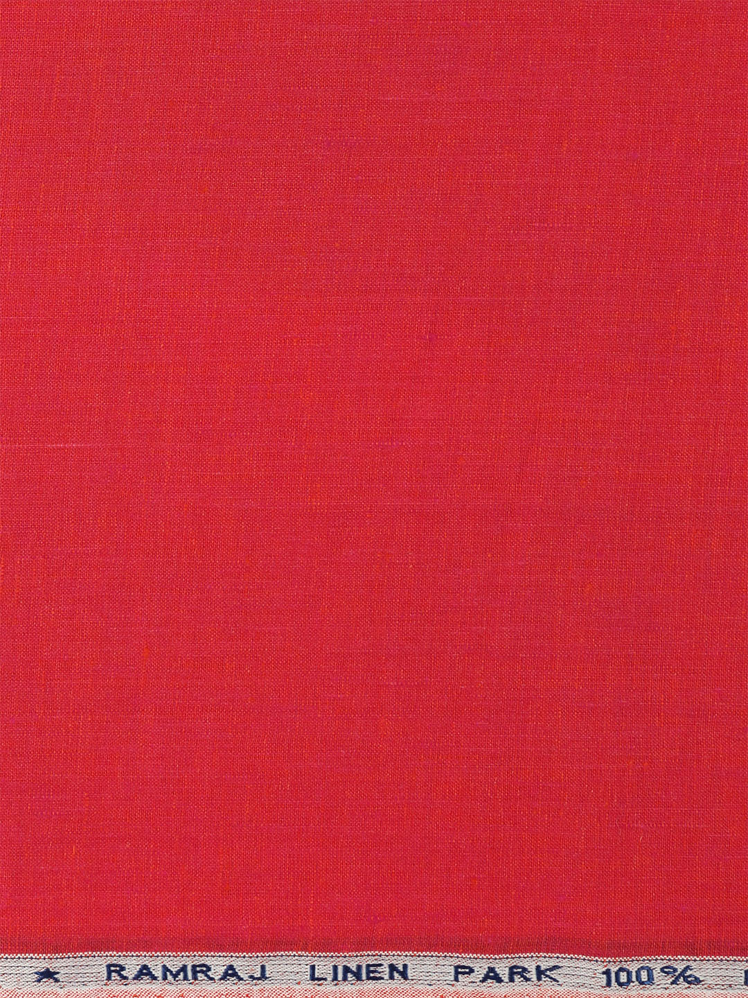 Men 100% Pure Linen Reddish Pink Plain Shirt Fabric - Image 3