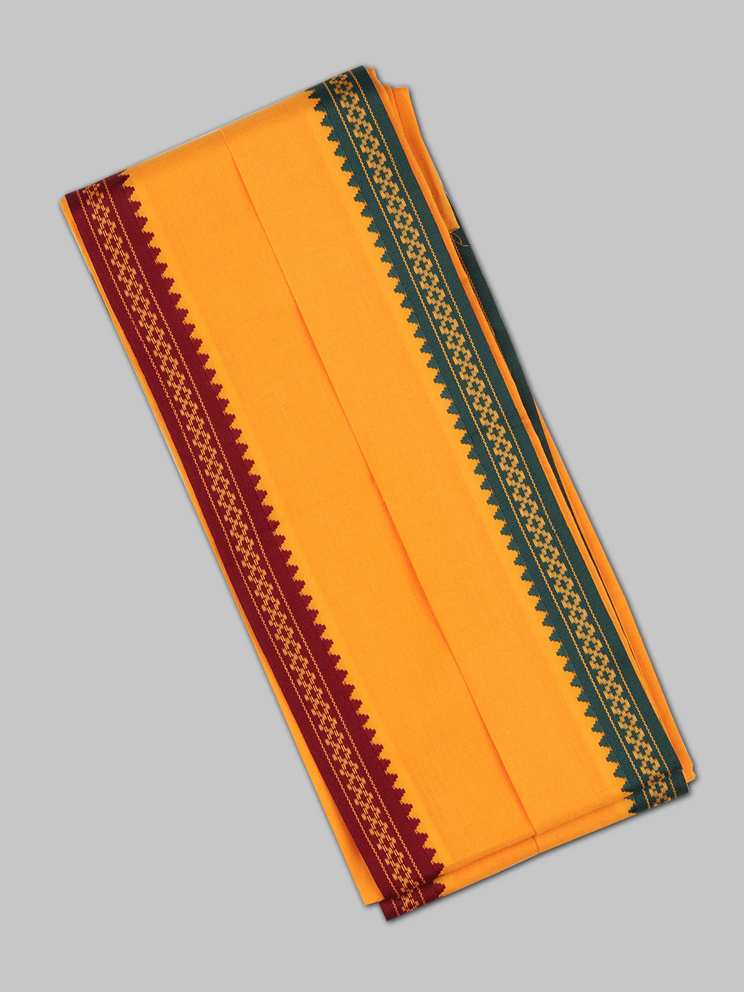 Men Angavastram Towel Light Orange Slokam(Pack of 2) - Image 2