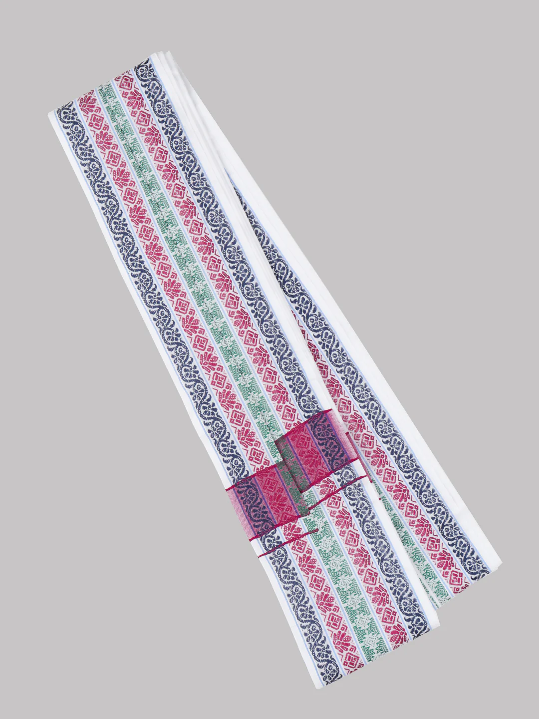 Men Angavastram White Towel - Image 2