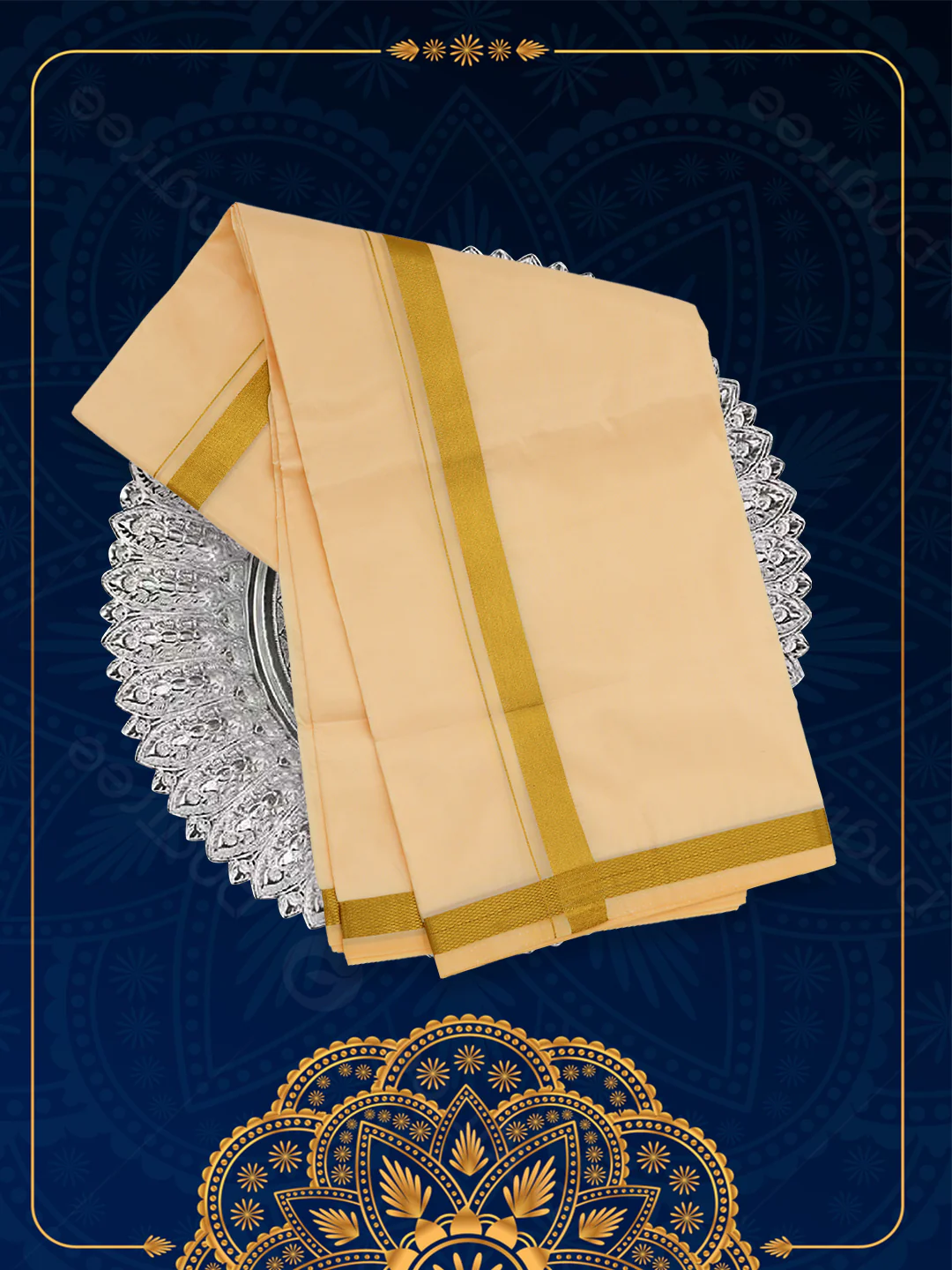 Men Art Silk Dhoti & Shirting Set Champ Ashirwath (2 in 1) - Image 3