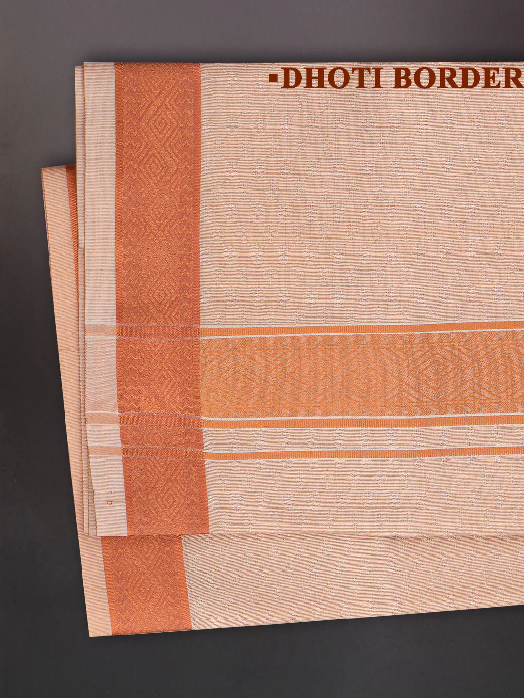 Men Art Silk Dhoti & Shirting Set Copper Moon Stone(2*1) - Image 5