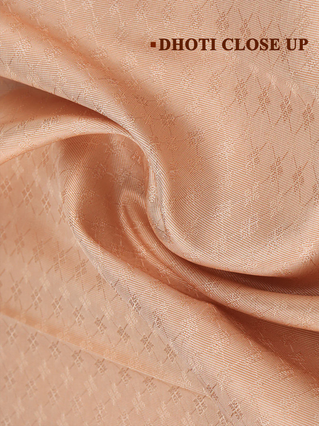 Men Art Silk Dhoti & Shirting Set Copper Moon Stone(2*1) - Image 7