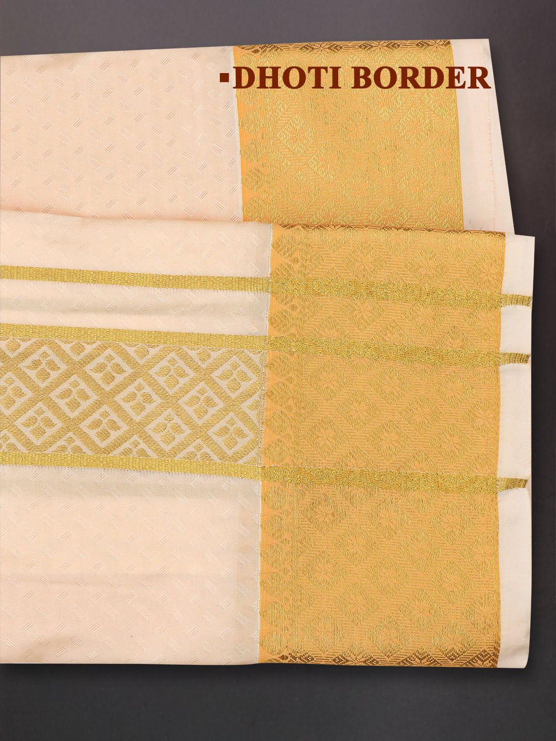 Men Art Silk Dhoti & Shirting Set Coral Mangalakara 140k (2 in 1) M33 - Image 5