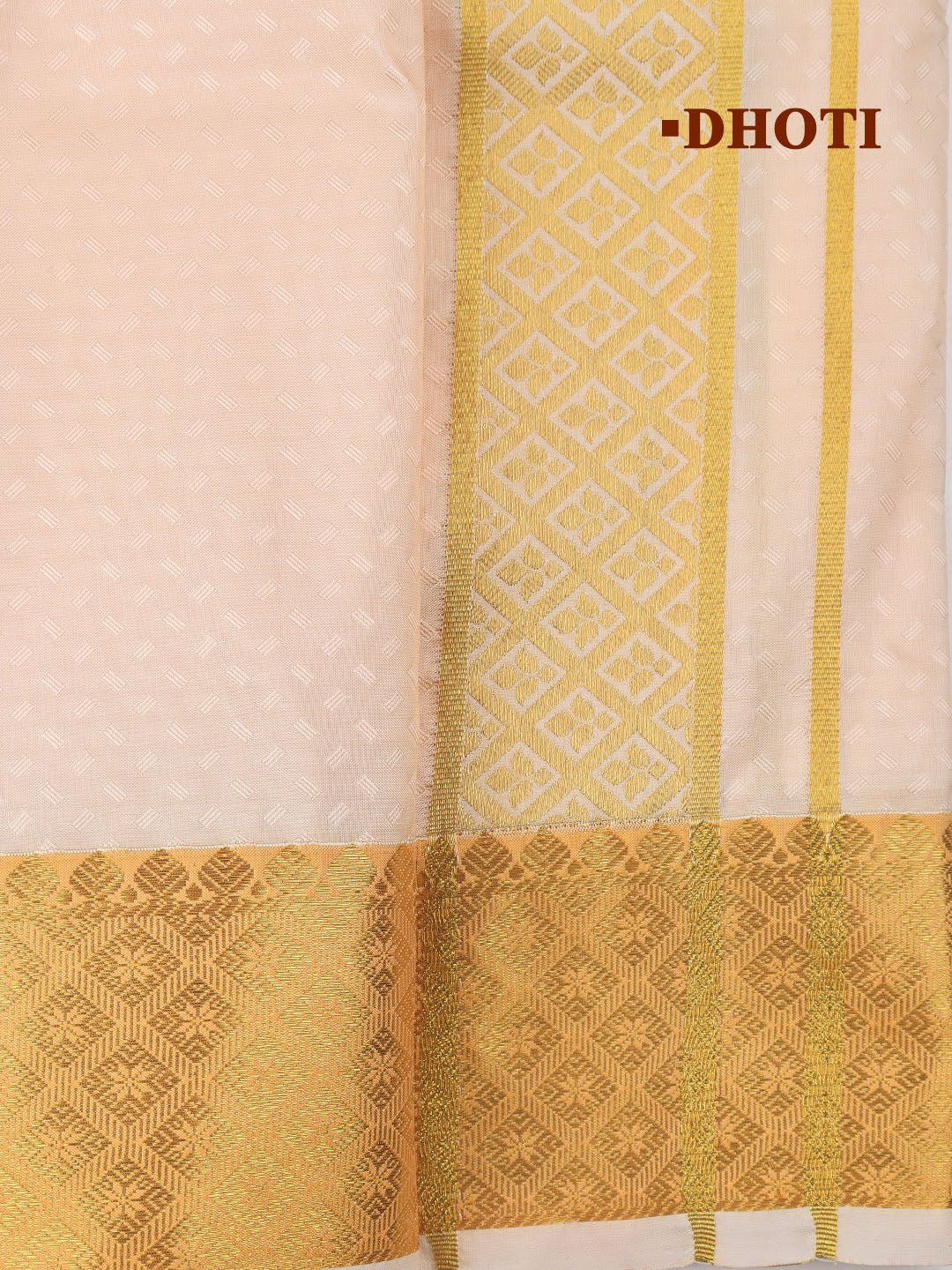 Men Art Silk Dhoti & Shirting Set Coral Mangalakara 140k (2 in 1) M33 - Image 6