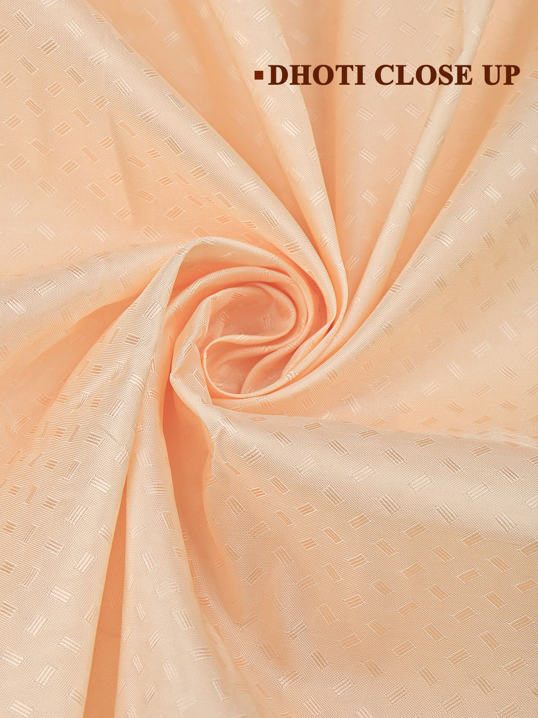 Men Art Silk Dhoti & Shirting Set Coral Mangalakara 140k (2 in 1) M33 - Image 7