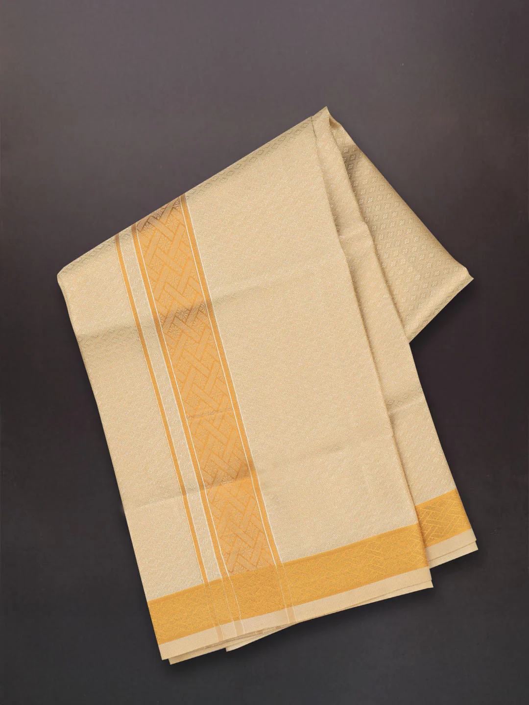 Men Art Silk Dhoti & Shirting Set Gold Moon Stone(2*1) - Image 4