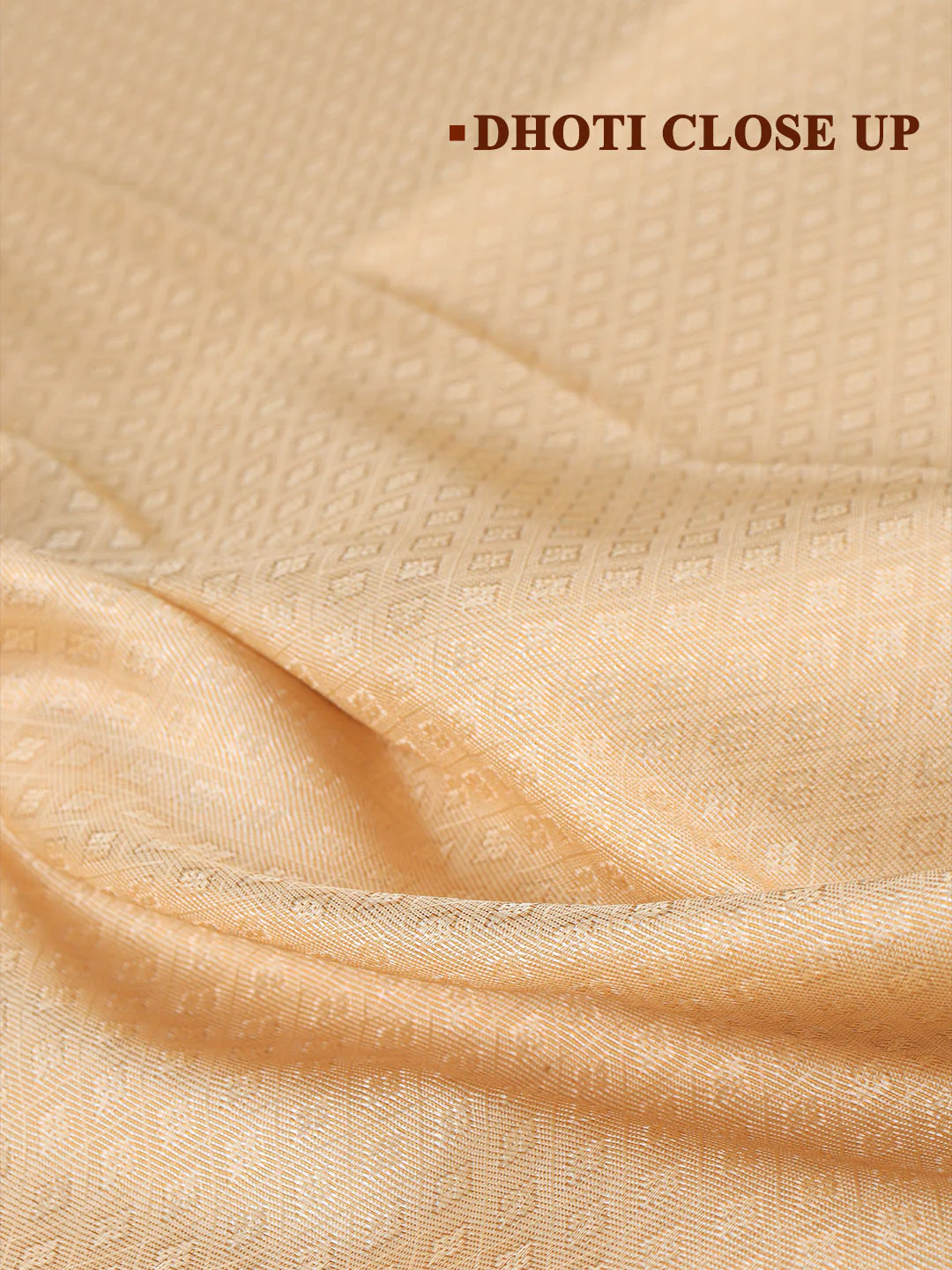 Men Art Silk Dhoti & Shirting Set Gold Moon Stone(2*1) - Image 6