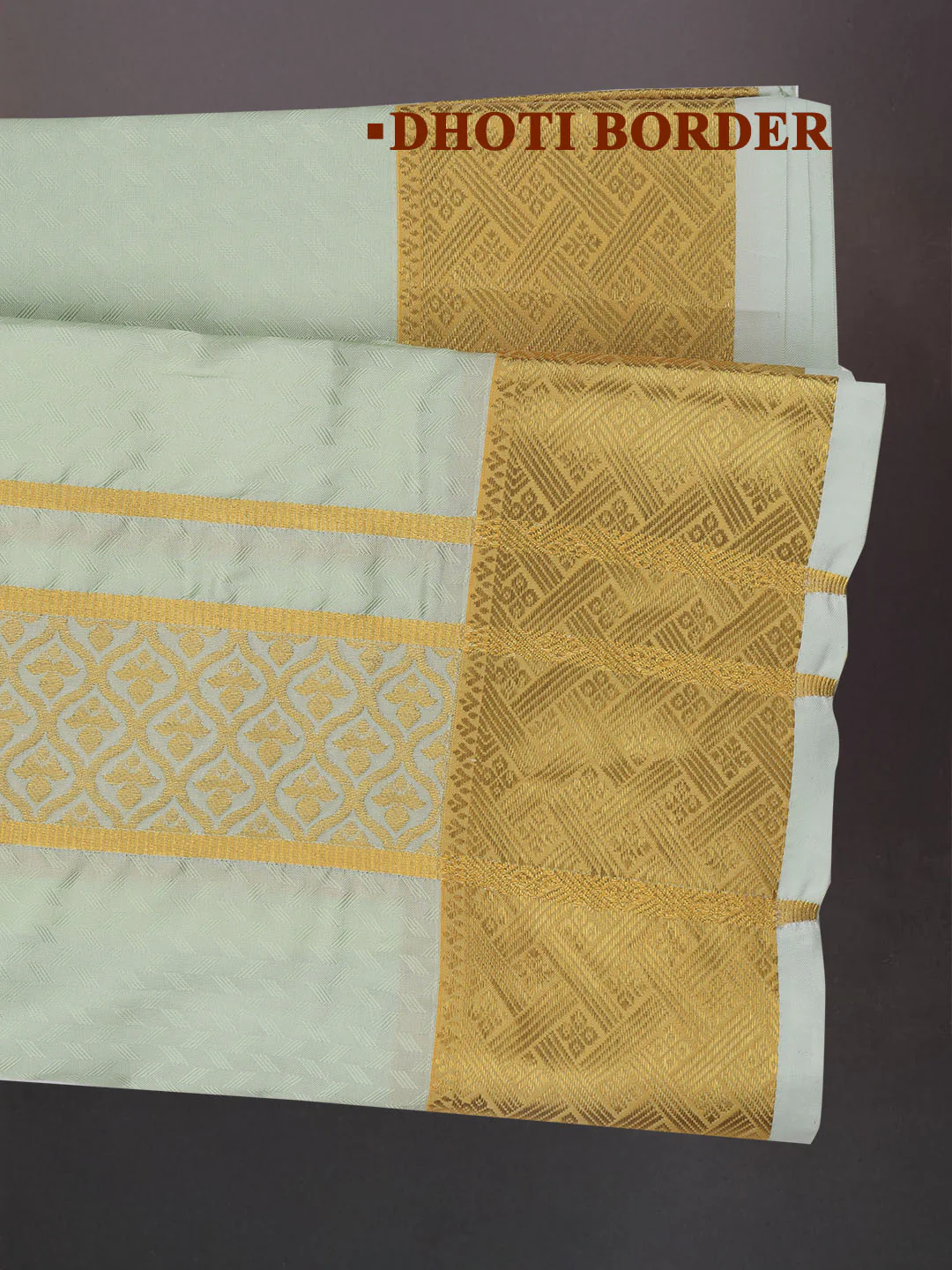Men Art Silk Dhoti & Shirting Set Green Mangalakara 140k (2 in 1) M34 - Image 6