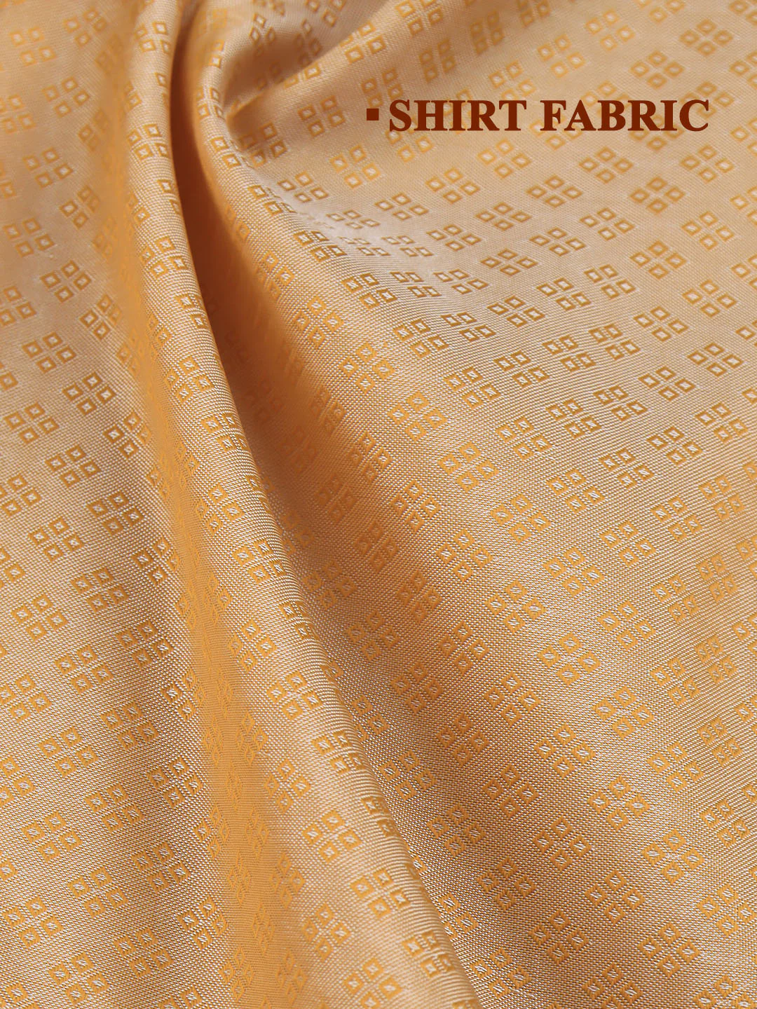 Men Art Silk Dhoti & Shirting Set Orange Mangalakara 140k (2 in 1) M30 - Image 4