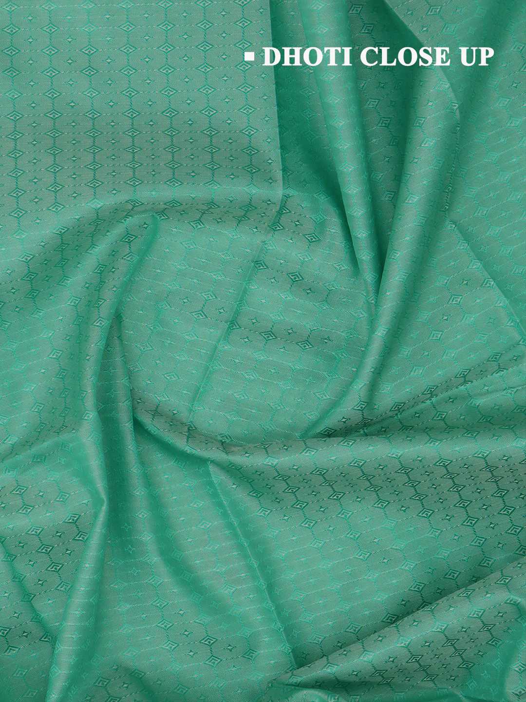 Men Art Silk Dhoti & Shirting Set R.Green Subakalyan (2 in 1) SK02 - Image 5