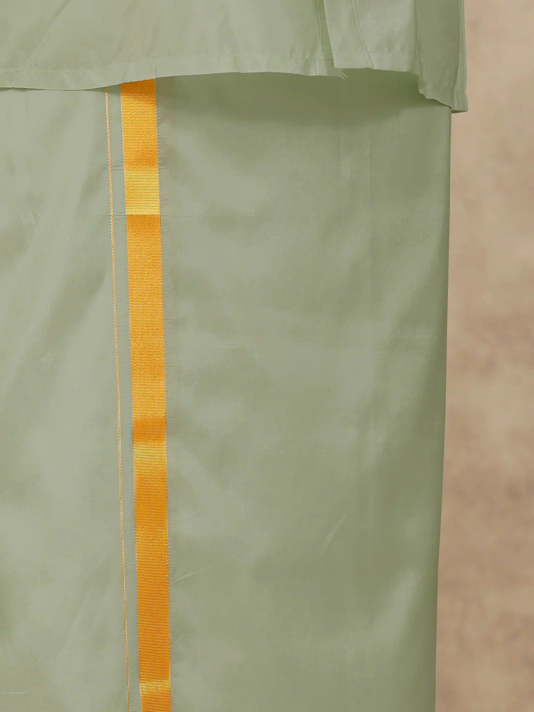 Men Art Silk Fir Green Shirt & Dhoti Towel Set Swayamvara - Image 5