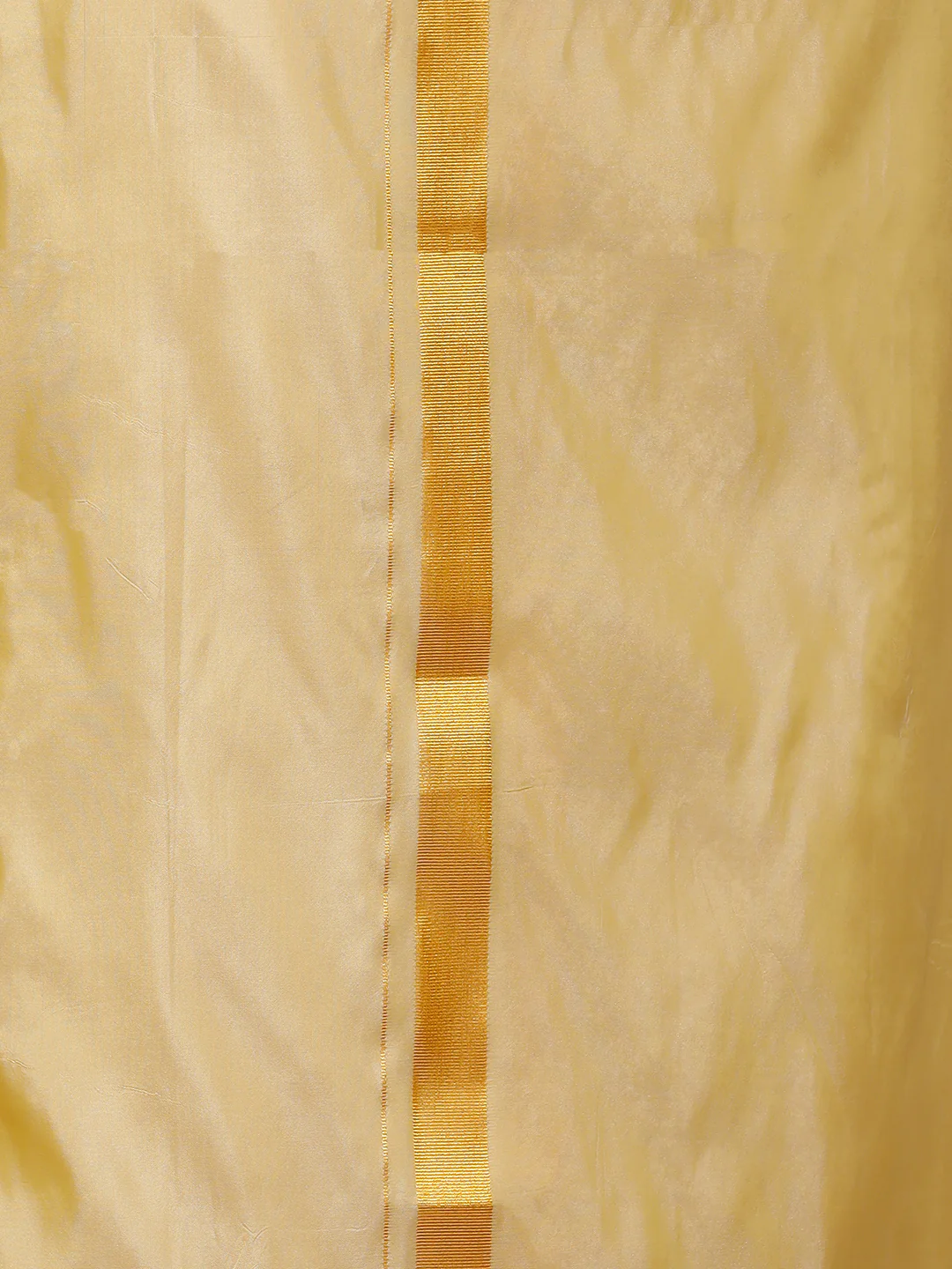 Men Art Silk Gold Shirt & Dhoti Towel Set Swayamvara - Image 5