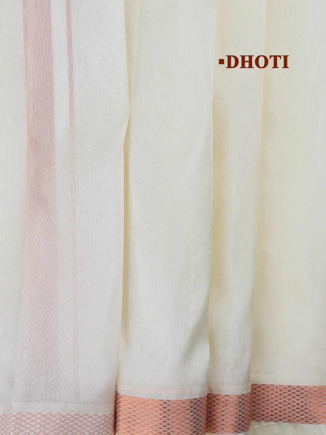 Men Art Silk Jari Dhoti & Shirting Set Copper Shubha Hora (3*1) - Image 3
