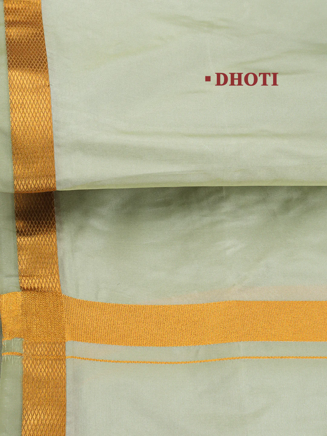 Men Art Silk Jari Dhoti & Shirting Set F.Green Ashirwath(3*1) - Image 5