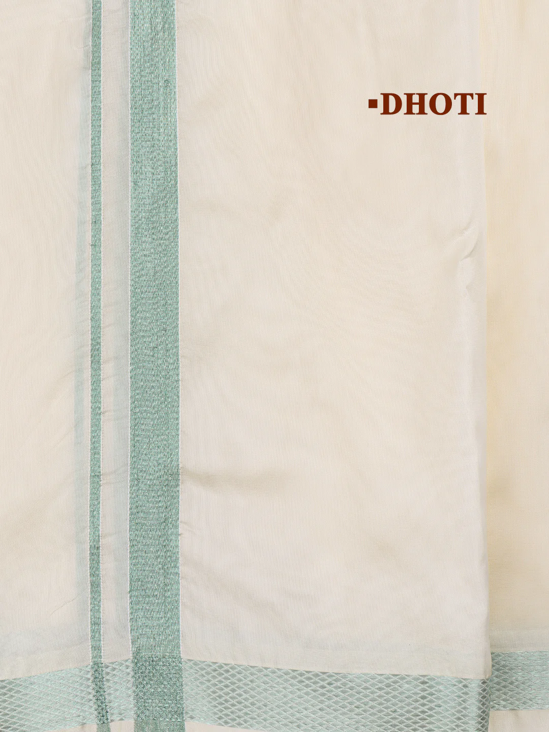 Men Art Silk Jari Dhoti & Shirting Set Moss Green Shubha Hora (3*1) - Image 3