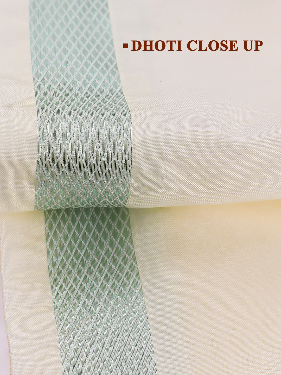 Men Art Silk Jari Dhoti & Shirting Set Moss Green Shubha Hora (3*1) - Image 6