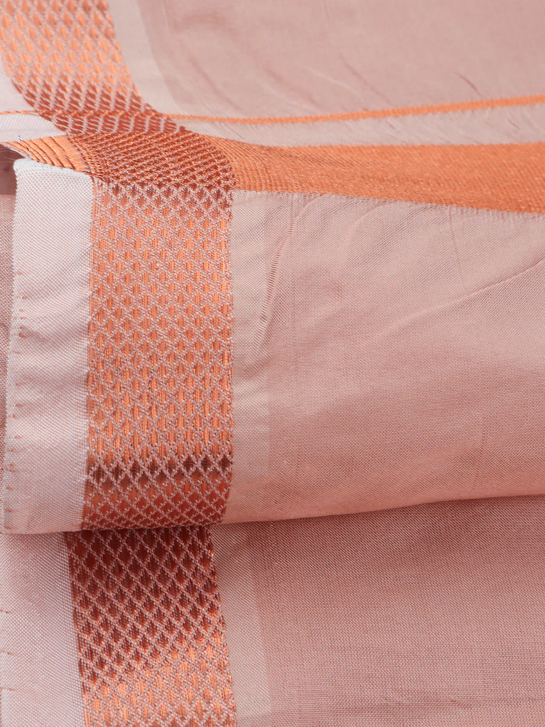 Men Art Silk Jari Dhoti & Towel Sets Copper Ashirwath (D+T) - Image 3