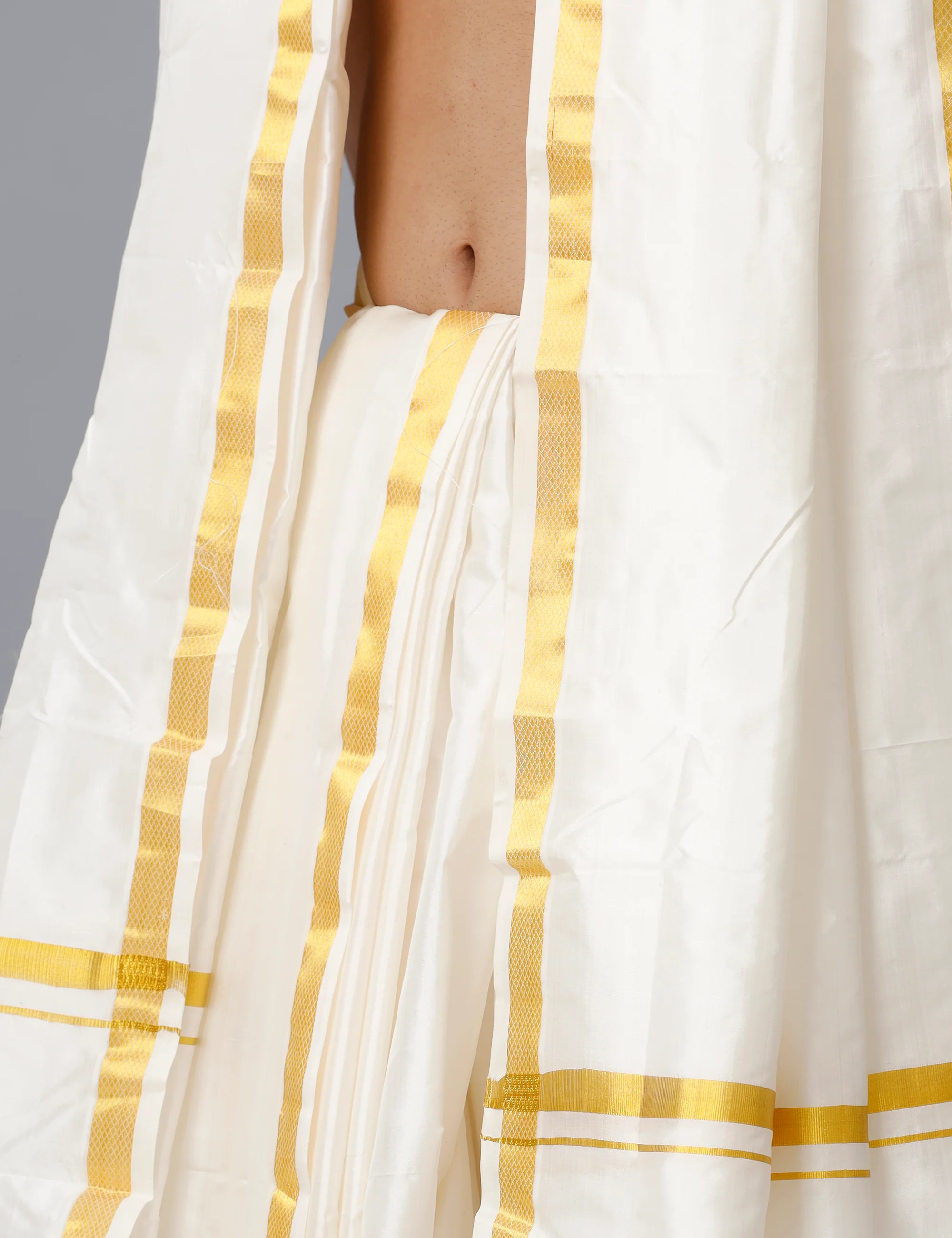 Men Art Silk Panchakacham with Angavastram Subhodhaya 60K (9+5) - Image 4