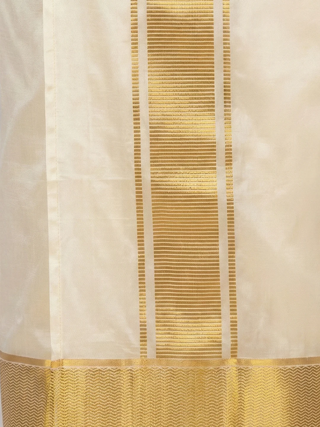 Men Art Silk Shirt & Dhoti Towel Set Dark Gold Bandham DGD1 - Image 5