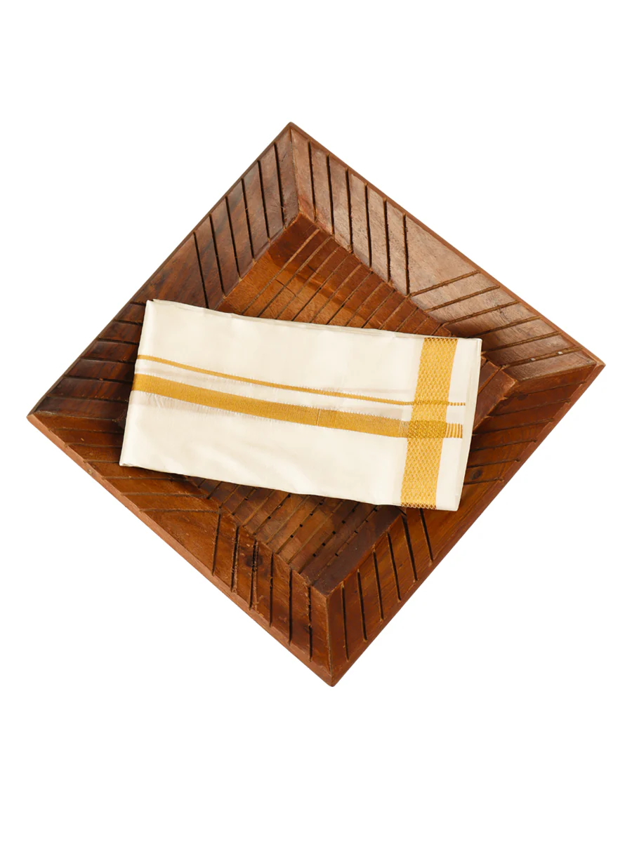 Men Art Silk Towel Cream 50K Ashai - Image 3