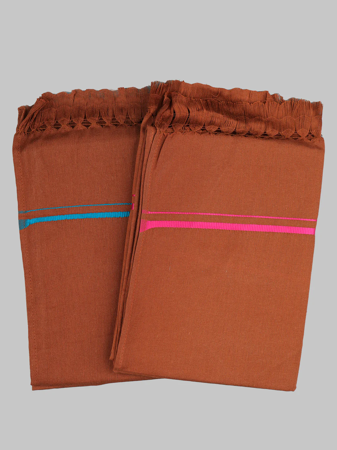 Men Assorted Border Devotional Towel Dark Kaavi Hariharan (Pack of 2) - Image 3