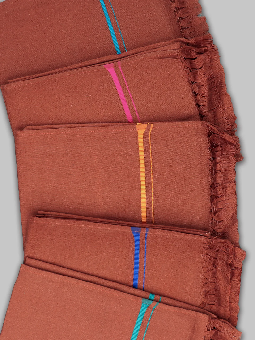 Men Assorted Border Devotional Towel Dark Kaavi Hariharan (Pack of 2) - Image 5