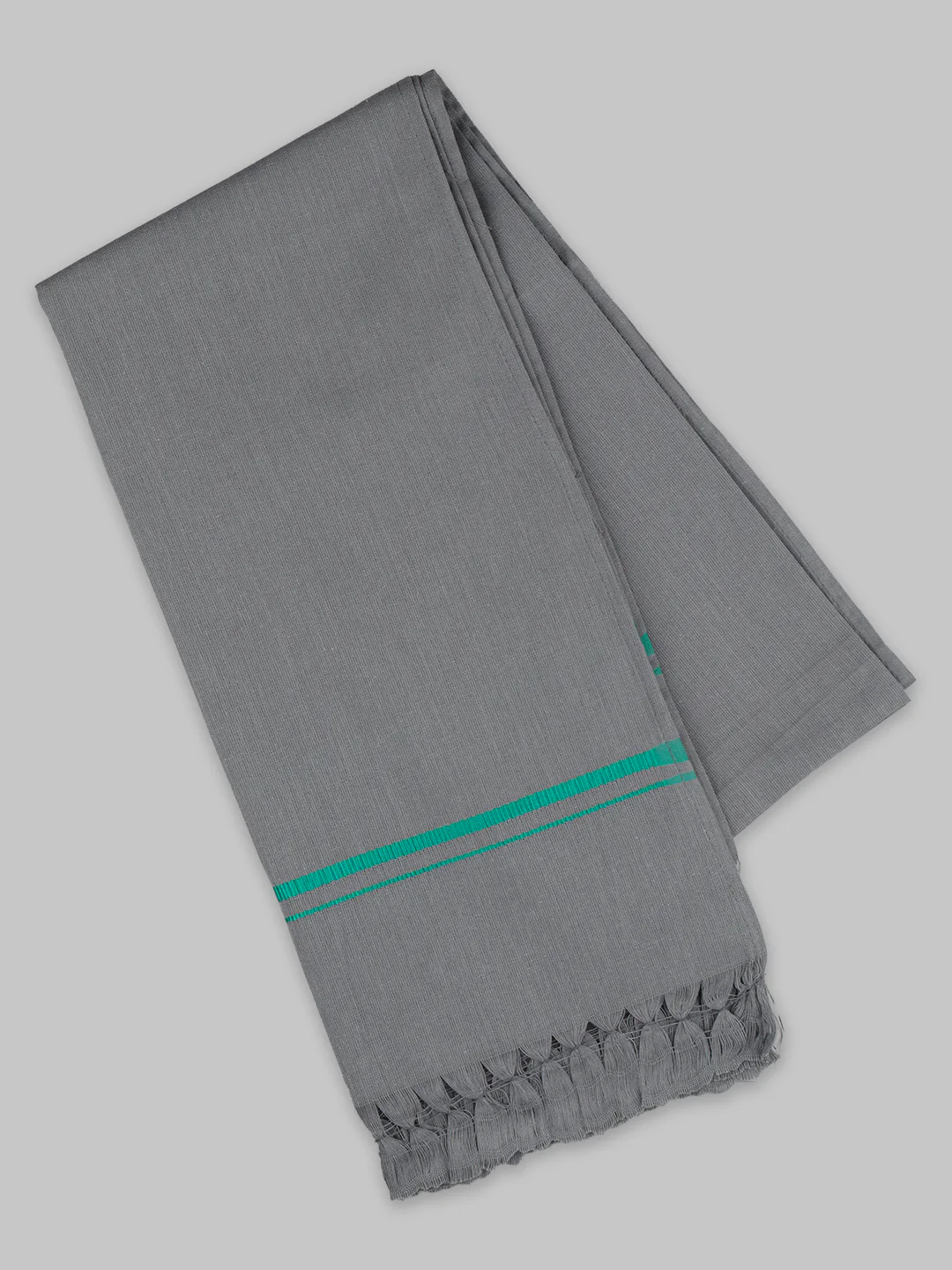 Men Assorted Border Devotional Towel Grey Hariharan (Pack of 2) - Image 3