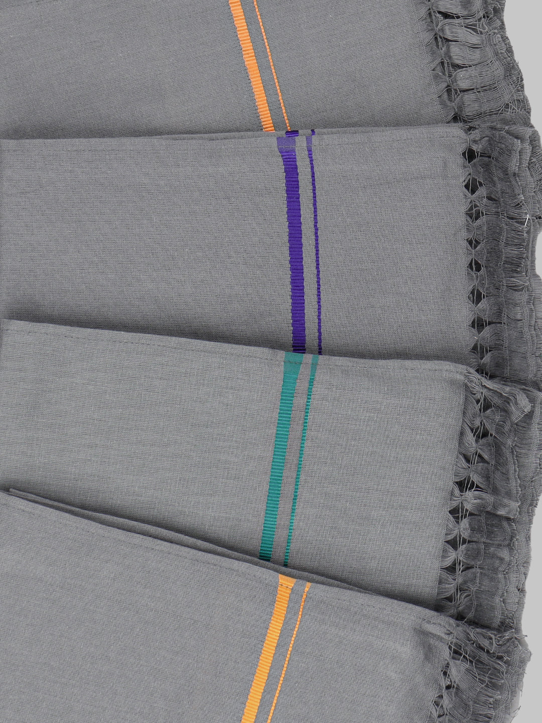 Men Assorted Border Devotional Towel Grey Hariharan (Pack of 2) - Image 4