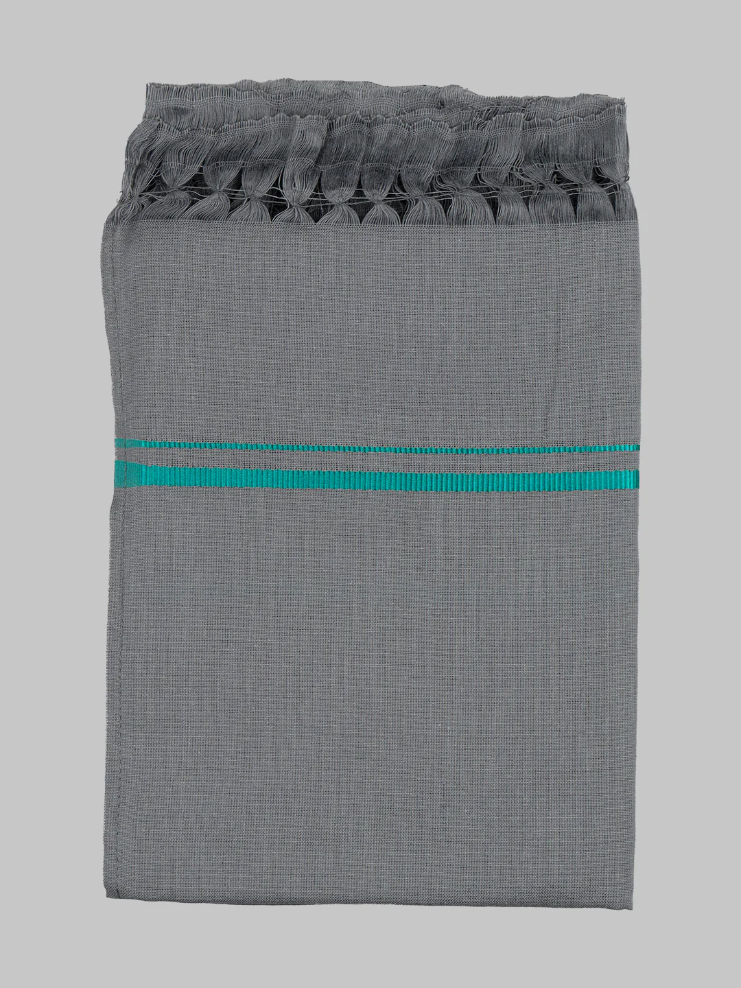 Men Assorted Border Devotional Towel Grey Hariharan (Pack of 2) - Image 6