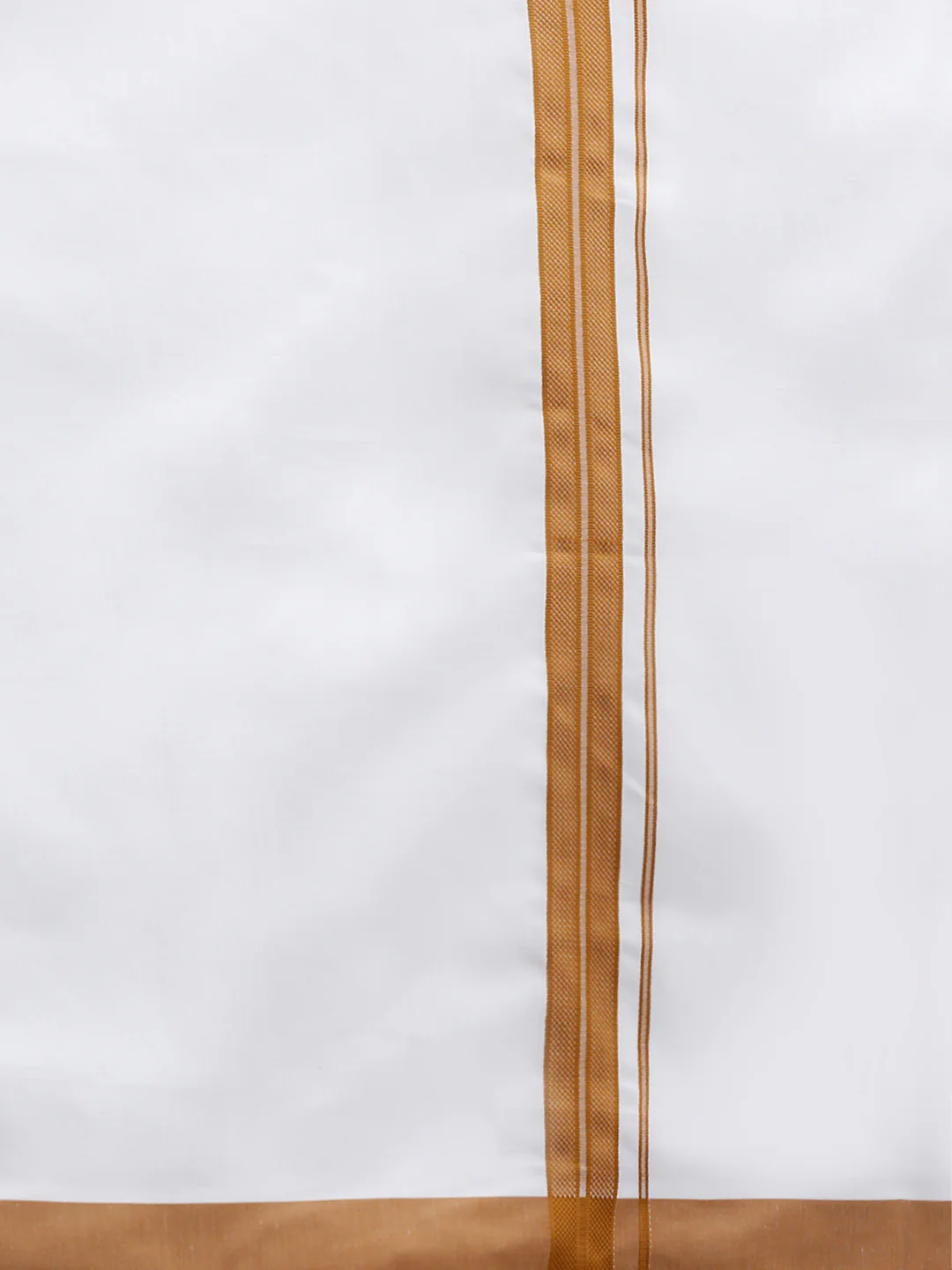 Men Brown Matching Border Dhoti & Full Sleeves Shirt Set CV3 - Image 7