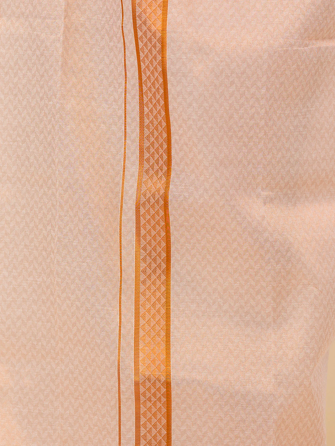 Men Copper Tissue Jacquard Full Sleeves Shirt with Matching Dhoti Set CD12 - Image 4