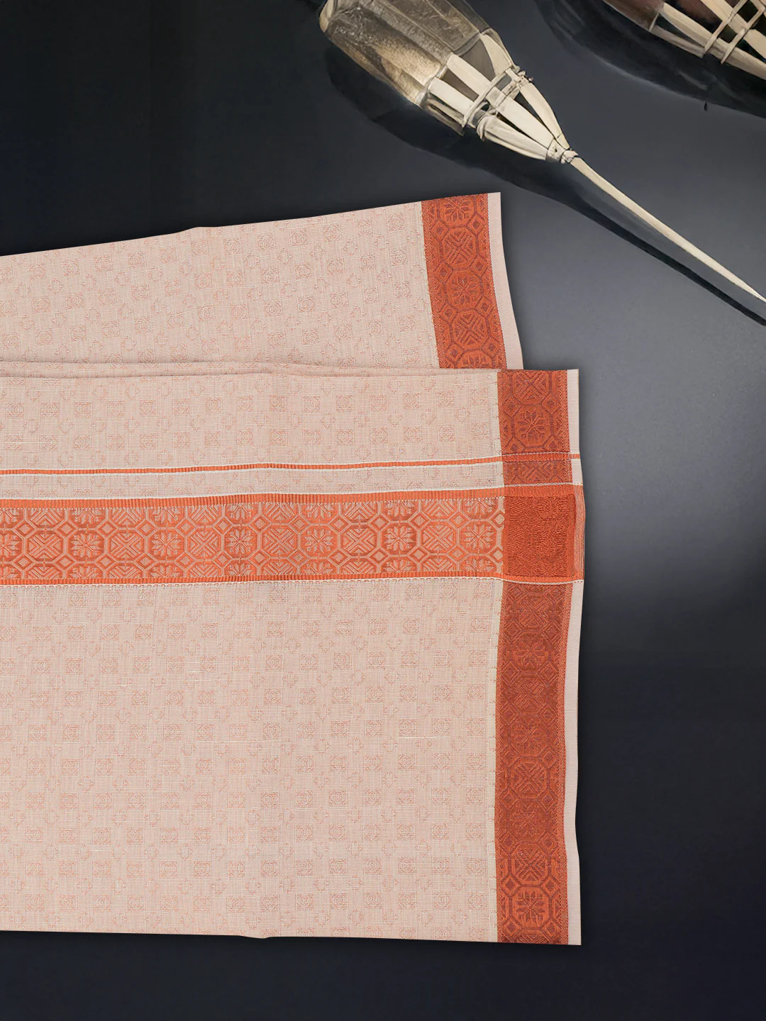 Men Copper Tissue Jacquard Shirting & Dhoti Set Celebrity Elegant CEC01 - Image 4