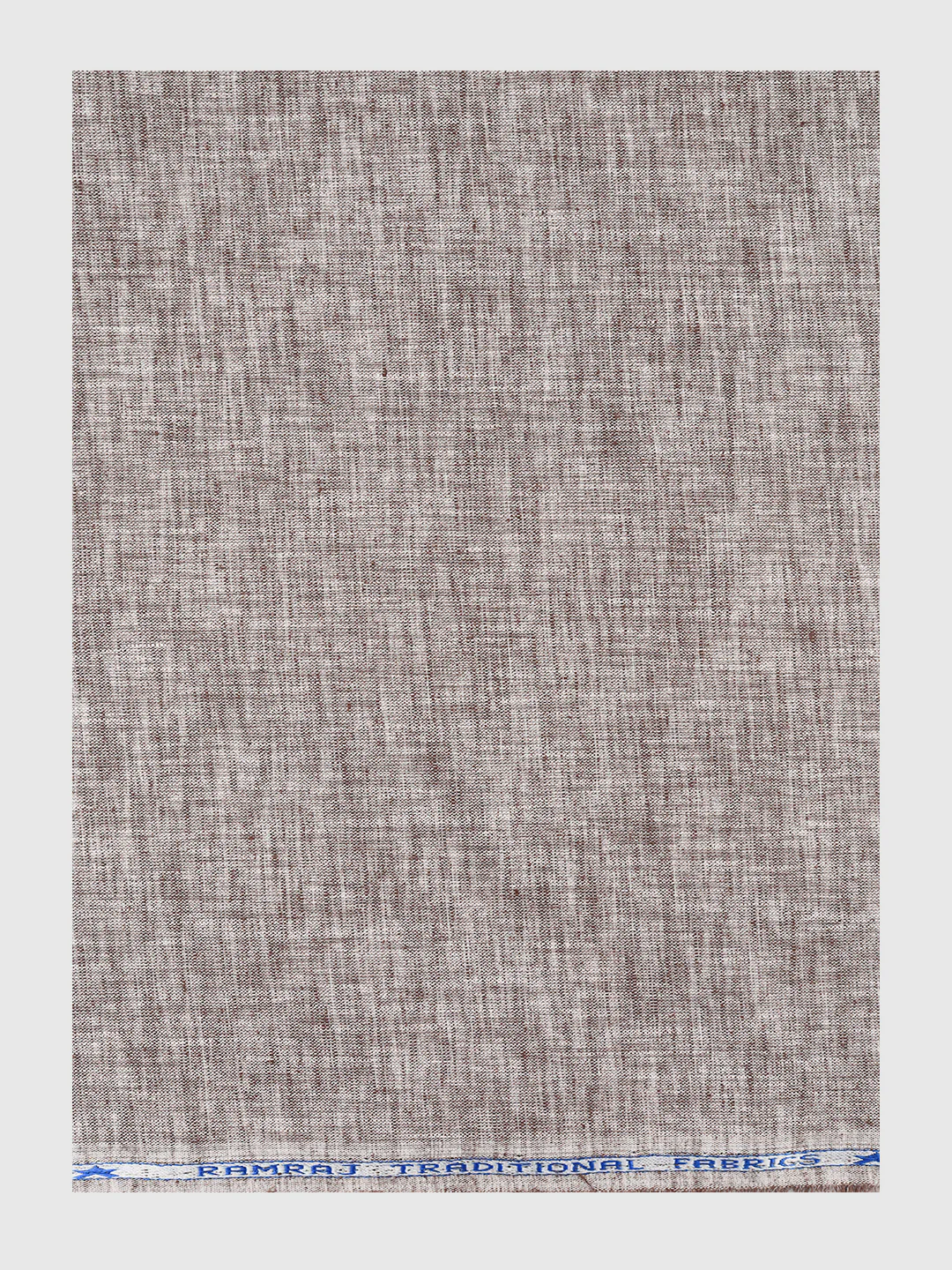 Men Cotton Blend Brown Self Design Shirt and Kurta Fabric Lampus - Image 4