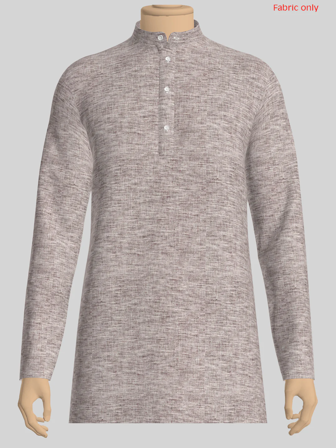 Men Cotton Blend Brown Self Design Shirt and Kurta Fabric Lampus - Image 6