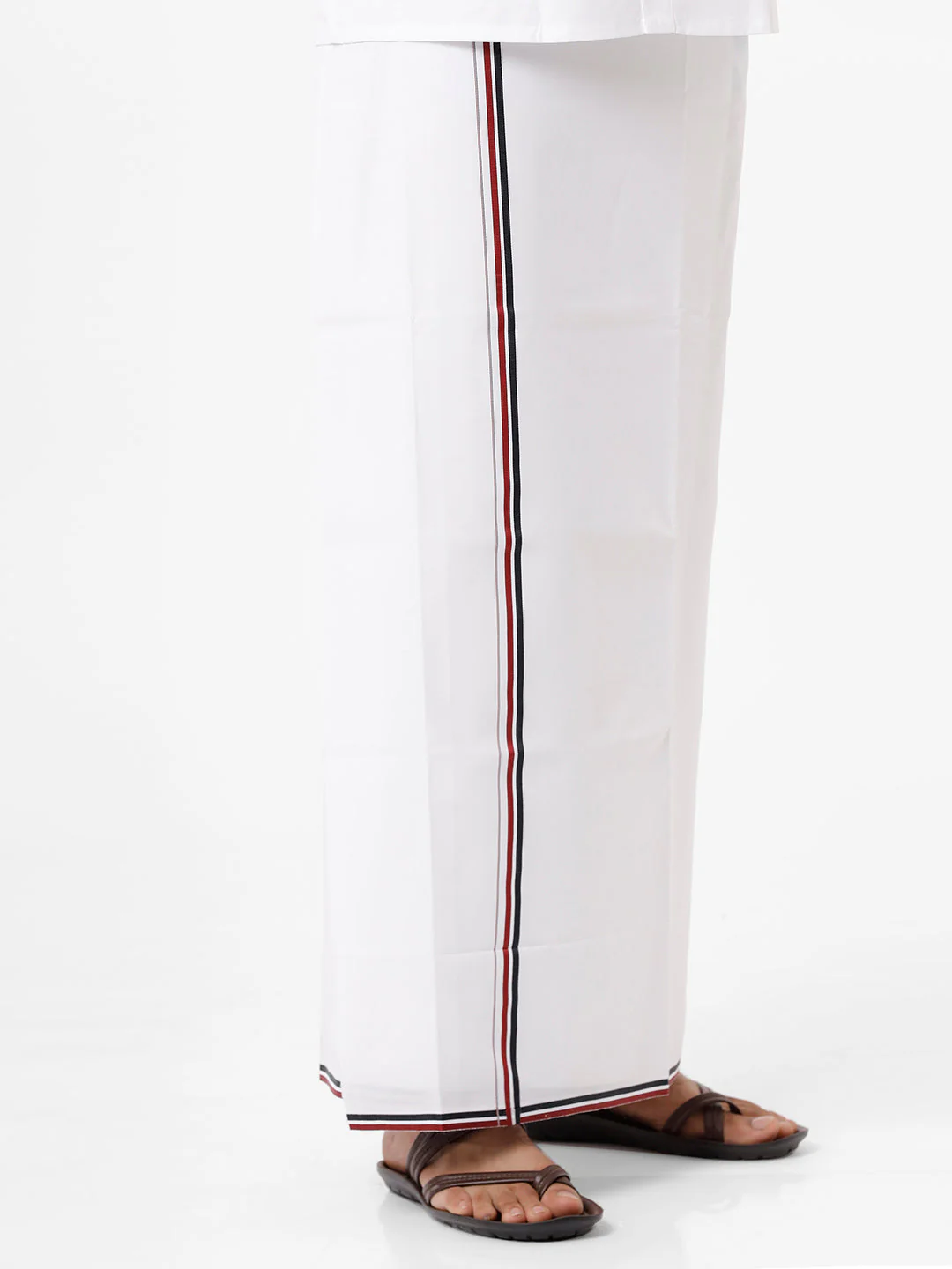 Men Cotton Blend Double Layer Political Dhoti VIP ADMK - Image 3
