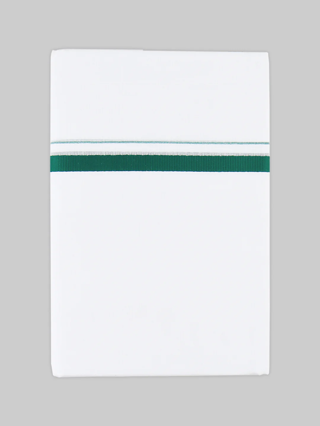 Men Cotton Blend Double Layer White Dhoti with Assorted Border Archery (Pack of 2) - Image 3