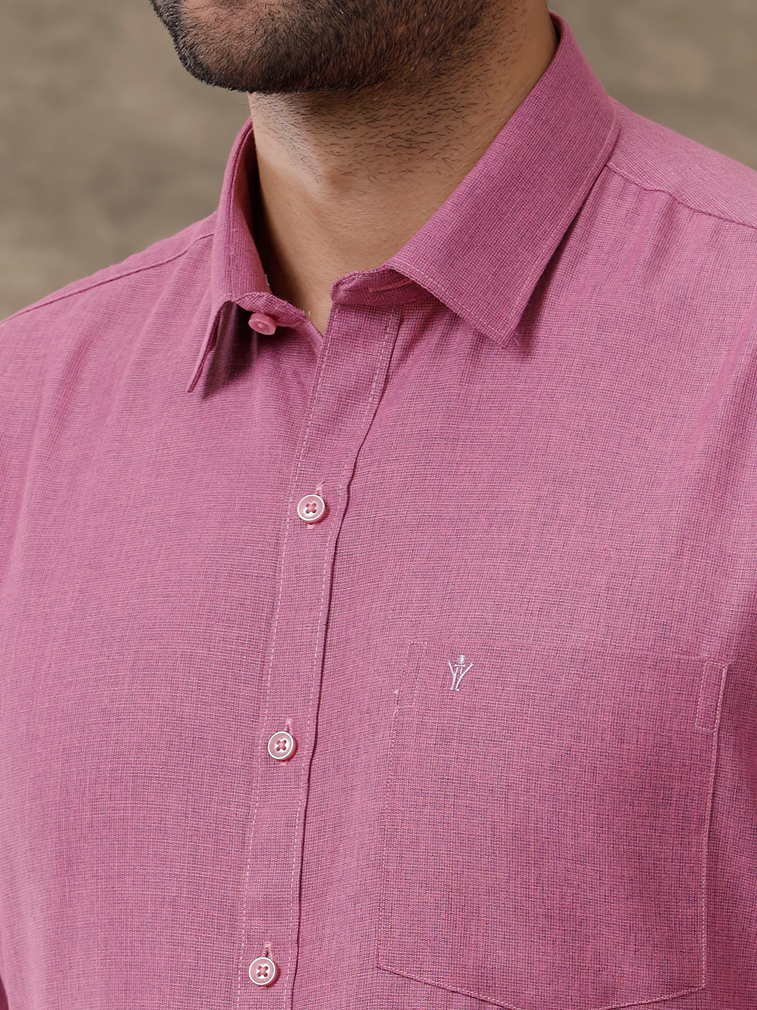 Men Cotton Blend Full Sleeves Shirt Purple T1 GC16 - Image 3