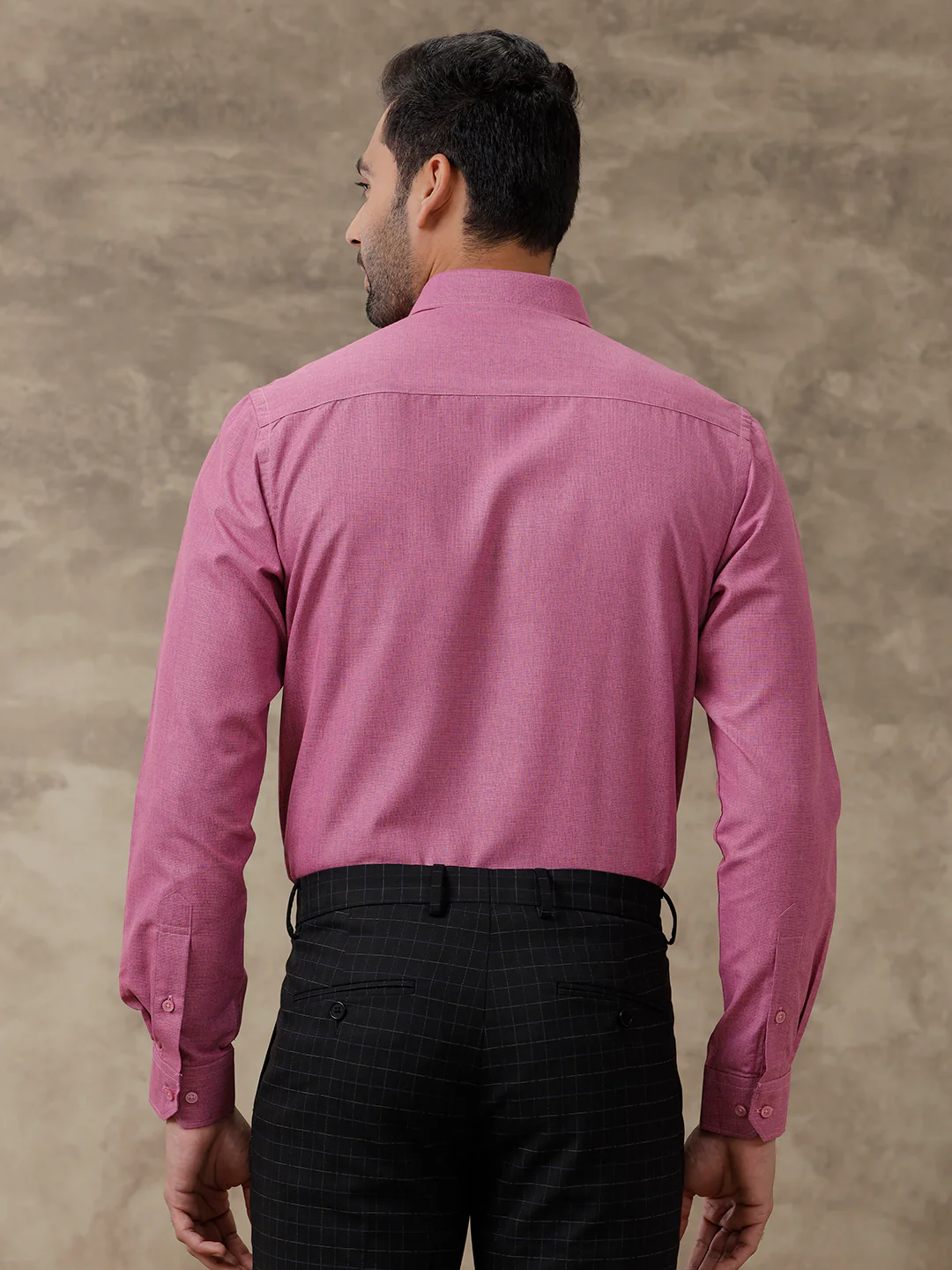 Men Cotton Blend Full Sleeves Shirt Purple T1 GC16 - Image 4