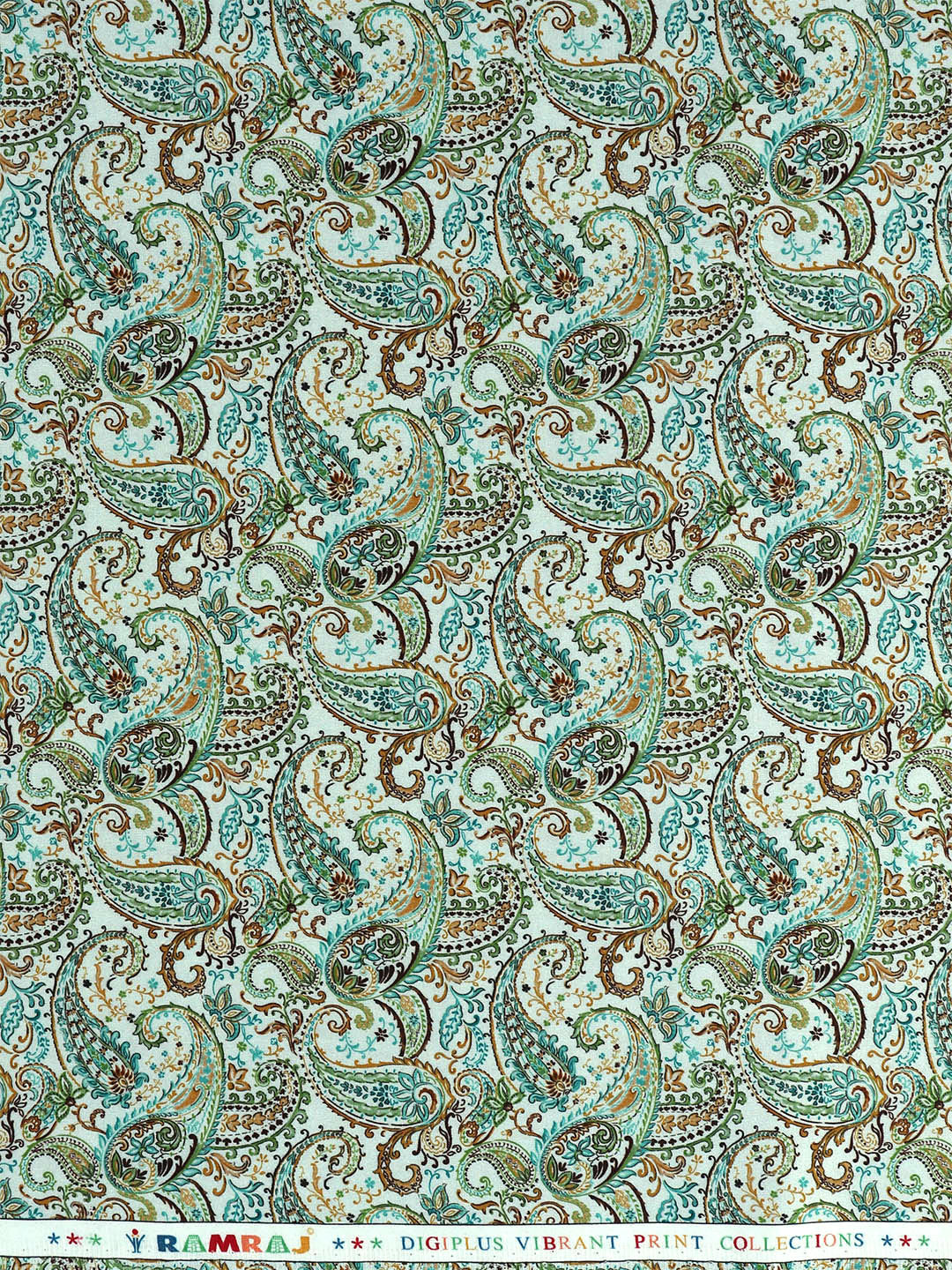 Men Cotton Blend Green Printed Shirt Fabric Savoy Print - Image 2