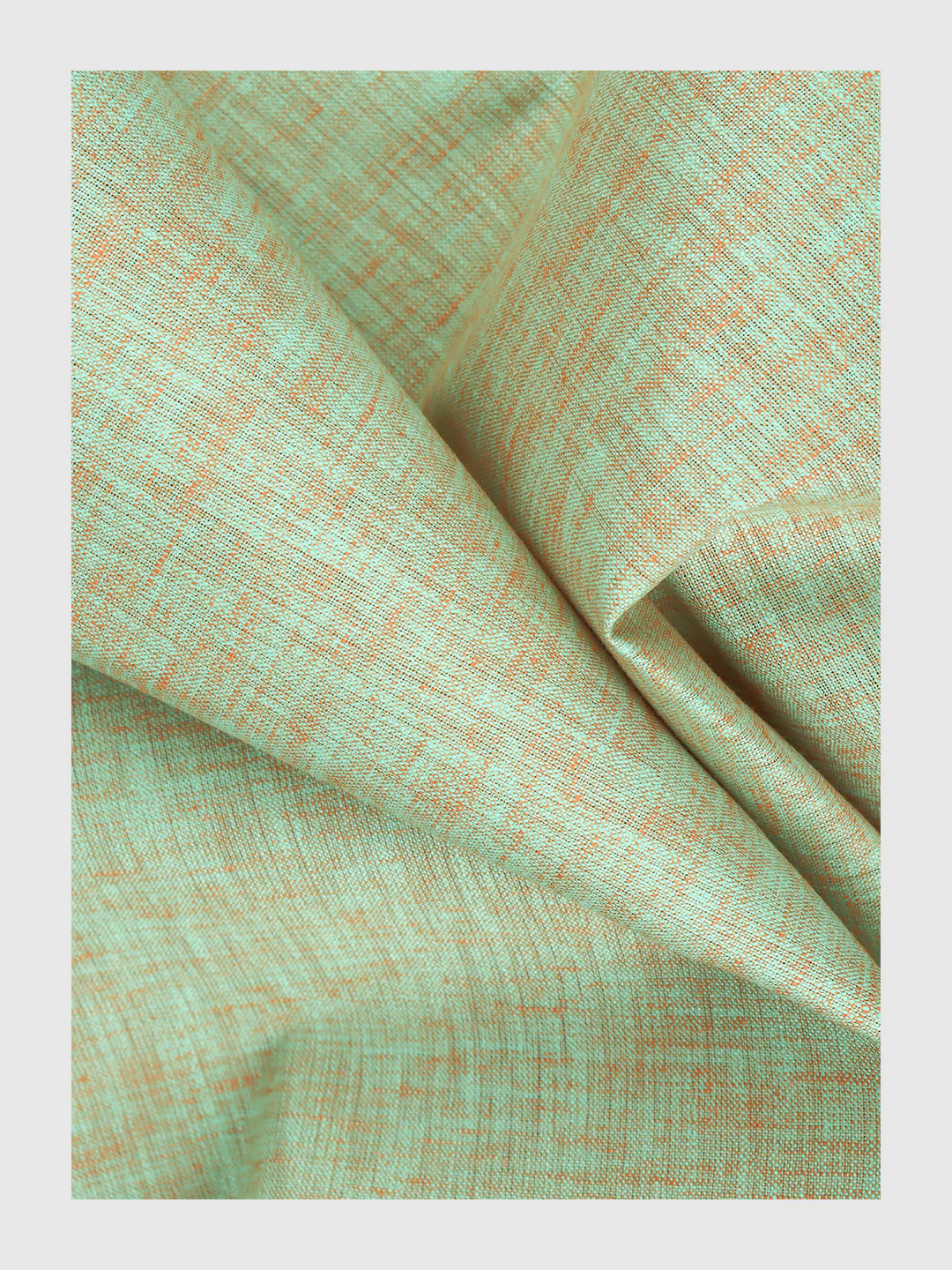 Men Cotton Blend Green Self Design Shirt and Kurta Fabric Lampus - Image 2
