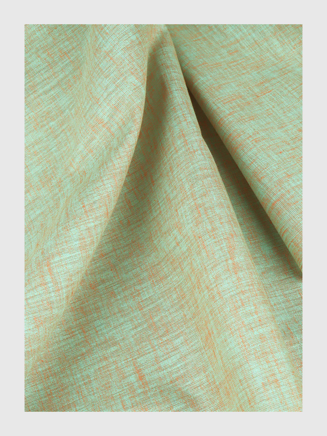 Men Cotton Blend Green Self Design Shirt and Kurta Fabric Lampus - Image 4