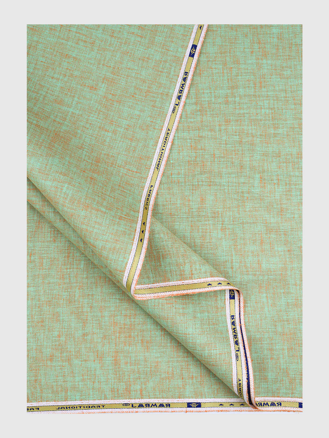 Men Cotton Blend Green Self Design Shirt and Kurta Fabric Lampus - Image 5